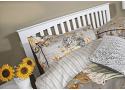 4ft6 double Leah white finish wood frame bedstead 2